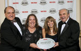 Travel Impressions took the Sales & Service honors; accepting were, from left, Steve Gorga, Elyse Elkin, Francesca Bonavita of American Express and John Hanratty.
