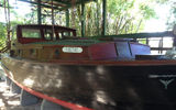 Ernest Hemingway's fishing boat, Pilar, is on display at Finca Vigia, the author's home on the outskirts of Havana.