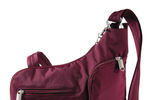 Ergonomically contoured for comfort and designed for ease of use and practicality while carried on the road, the VaultPro Gateway Handbag would be an excellent addition to any traveler's luggage collection even without the value-added feature that makes it unique: stainless steel wires embedded in the straps and front, back, side and bottom panels that make it virtually slash-proof to would-be thieves and pickpockets.