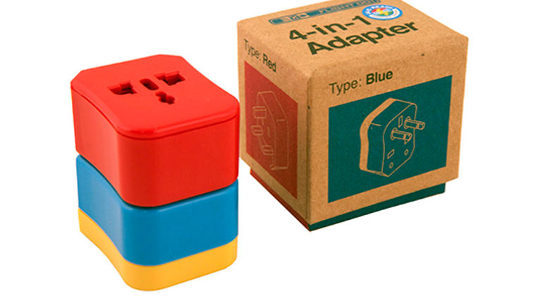 What's New, What's Hot is Travel Weekly's look at useful and fun travel gadgets, edited by Joe Rosen. First up, the Flight 001 4-in-1 Adapter. This clever product, which enables you to connect an electrical device in more than 150 countries, comprises four color-coded plugs that nestle together in a cube small enough to fit in one hand. Each plastic piece corresponds to an abbreviated list of 48 color-coded countries listed on the adapter's sturdy interior container. One caveat: the 4-in-1 Adapter will not alter the voltage to an appliance.
