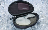 This personal cooling kit, small enough for dealing with heat waves, tired feet, pain, muscle strains and hot flashes while you're on the go, stays cold for up to 12 hours. Moreover, the soft, cooling, palm-size gel packs stored in the Coldfront case can be cooled again by replacing them in the case for 20 minutes. The product, incidentally, is TSA-approved for travel when in its frozen state.