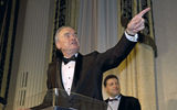 Gordon Bethune gestures during his acceptance speech as a 2008 Lifetime Achievement Award winner. (photo by Lisa Quinones/Black Star)