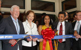 At the opening of the Best Western Plus Windsor Hotel (L-R): President Jimmy Carter and Mrs. Rosalynn Carter; Ila and Sharad Patel, hotel owners; Mark Williams, VP of North American development for Best Western International.