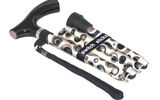 These folding, lightweight aluminum walking sticks are at once practical and stylish. Designed for the Briggs Healthcare firm in the U.K., Switch Sticks can ease the stress of walking and standing in place and look good while doing so. Adjustable in one-inch increments, the walking sticks are fitted with a wrist strap in a coordinating color, have a painted maple wood handle or optional ergonomic handle and a water-resistant carry bag.