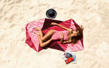 There is still plenty of warm weather left for the Vertty Beach Towel from Portugal, a designer beach towel that is distinctive in several ways. For starters, it is 4 inches longer and 30% lighter than most other beach towels, dries faster and has a waterproof pocket to safely house, for example, your smartphone. The towel, which has a zigzag design and comes in nine color choices, is made of a fabric that is 90% cotton and 10% polyester. Vertty maintains that all chemicals and textiles used to produce the handmade towels are ecofriendly.
