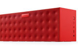 Heftier than its popular predecessor the original Jambox by Jawbone, the Big Jambox can be carried in one hand (it weighs 2.7 pounds), produces a rich and true sound, and offers up to 15 hours of continuous play on a single charge. It comes with a built-in microphone for video chats. Eight rubber feet keep it stable.