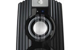 Promoted as the first water-resistant Bluetooth speaker, the rugged G-Go is powered by four AA batteries that are good for eight hours, which means it will never run out of juice as long as you keep enough batteries on hand. Great for beach outings and the like, the G-Go weighs less than 3 pounds and has an integrated handle.
