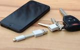 Designed to be worn on a keychain so as to be always at hand, the Nomad Cable, made by Kero, can both charge and sync mobile devices at work, at home, on vacation and in the car. The flexible, rubber cable is 3 inches long and has interlocking caps to protect the charger itself. The Nomad Cable has a version for all Apple iOS devices that use a Lightning plug and a micro USB-to-USB one for Android users. Both are available in blue, gray and white.