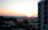 Atmospheric conditions over Los Angeles resulted in a red-tinged sunrise on Nov. 17, 2008.