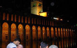 Umayyad Mosque at night.