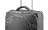 This 27-incher is one of several serially sized bags in the Tribe line from the London-based luggage brand Carlton. Incredibly light at only 7 pounds, this "trolley," measures 27 by 17 by 11 inches yet features collapsible construction for easy stowaway in tight hotel rooms or cruise ship cabins. Other attributes include a wide-opening arched front pocket, lockable zippers, padded handles and a global lost-and-found ID service.