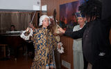 Travel Weekly Senior Editor Michelle Baran played a prince in the Viking Pakhomov passenger play. Photo by Mike Roche