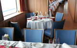 The restaurant onboard the Pakhomov, where most meals are served