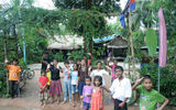 Children at the Orphans & Disabled Art Association, or ODA, complex wave goodbye