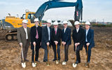 Hilton executives at the groundbreaking of the Home2 Suites by Hilton Fayetteville, N.C. (from third from right): Chris Nassetta, Paul Brown and Bill Duncan.