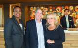 Casa de Campo's Martha Richardson welcomed Lonn Trost, COO of the New York Yankees, and his wife, Carol, as the hotel's first guests.