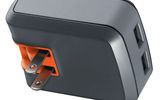 The Wallport R2200 Rapid Charger from Ventev is designed to power two tablets simultaneously (or a tablet and a smartphone, as in recent extended use during a three-week trip to Turkey) and does so at the fastest possible rate. Ventev says the Wallport R2200, which can be folded for travel, is the smallest wall charger in the market and can be used anywhere in the world. Its charging outlets are rated at 2.1 amps each.