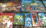 These paintings from Jamaica are an example of typical Caribbean art.