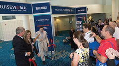 Travel Weekly's annual CruiseWorld event for travel sellers included keynotes and Q&As from the top executives of the three biggest cruise companies, panel discussions, networking, educational sessions, a trade show and ship inspections in Fort Lauderdale and Miami. Pictured here, the ribbon-cutting on CruiseWorld's opening day. Photos by Ed Mcdonald/Ed Mcdonald Photography
