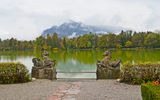This is the view from the back of the Leopoldskron Palace. The lake is where the boating scene was filmed in "The Sound of Music."