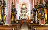 Inside the Mondsee Cathedral.