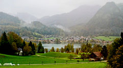 Every holiday season, countless families watch "The Sound of Music" on TV and a variety of tour operators allow visitors to Austria to experience the movie's most memorable scenes in real life. The Sound of Music tour, operated by Panorama Tours, took passengers to the Salzburgerland's Lake District. These picturesque landscapes were featured in the opening of "The Sound of Music." This mountain lake town is St. Gilgen on the shores of Wolfgangsee. TW photos by Thomas R. Lechleiter; posted Nov. 10, 2014
