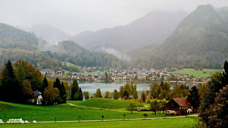 Every holiday season, countless families watch "The Sound of Music" on TV and a variety of tour operators allow visitors to Austria to experience the movie's most memorable scenes in real life. The Sound of Music tour, operated by Panorama Tours, took passengers to the Salzburgerland's Lake District. These picturesque landscapes were featured in the opening of "The Sound of Music." This mountain lake town is St. Gilgen on the shores of Wolfgangsee. TW photos by Thomas R. Lechleiter; posted Nov. 10, 2014