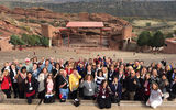 MTravel, the host agency division of Montrose Travel, conducted its sixth annual Educational Conference in Vail, Colo., in October. Along with consortia partner Ensemble Travel, nearly 30 cruise, tour operator, tourism board and travel insurance supplier partners participated in the event. Pictured, staffers from Montrose and the Globus Family of Brands as well as hosted agents at the Red Rocks Amphitheatre and Hall of Fame in Littleton, Colo., where Globus CEO Scott Nisbet gave a presentation