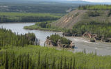 View from a scenic stop along the Klondike Highway.
