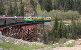 View of the White Pass and Yukon Route railroad from Fraser, British Columbia, to Skagway, Alaska.