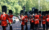 The Changing of the Guards at Buckingham Palace in London.