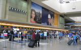 Newly renovated check-in area. In-line baggage screening will eliminate X-ray devices from public areas.