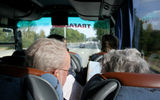 Following our route on the map.