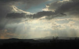 A dramatic sky over Bethany Beyond the Jordan, near where Jesus is said to have been baptized. (photo by Arnie Weissmann)