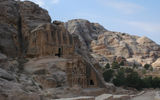 The Tomb of the Obelisks along the path leading to the main site of Petra. (photo by Arnie Weissmann)