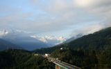 Our first view of the Alps.