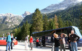 A rest stop in the Dolomites, part of the Italian Alps.