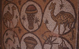 An example of the mosaics from the floor of a Byzantine church built over the ruins of Nabatean foundations, which were rediscovered in 1990. (photo by Arnie Weissmann)