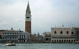 A view of St. Mark's Square from our private boat transfer.