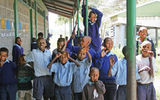 Even though some kids didn't even have shoes to wear to school, our visit brought smiles and excitement all around.