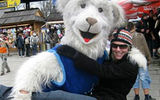 My sister, Tara Muratore, meets local wildlife on Gubalowka Hill in Zakopane.
