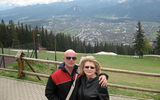 A view over Zakopane with Mom, Jeanette, on an unfortunately cloudy day.