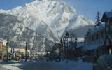 A view down Banff's main street.
