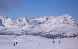 A wide-open slope at Sunshine Village Resort.