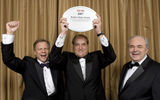 From left, from Travel Impressions, Peter Sluka, COO; Steve Gorga, president?and CEO; John Hanratty, chief marketing officer. (photo by Steve Hockstein/Harvard Studios)