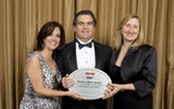 From Holland America, Christine Stevens, director of sales, Eastern division, and business development managers Robert Kirschner and Dawn Pennington. (photo by Steve Hockstein/Harvard Studios)
