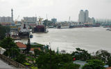 View of the Saigon River from the Majestic Hotel.