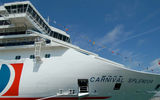 The 113,000-gross-ton Carnival Splendor, Carnival's latest cruise ship.