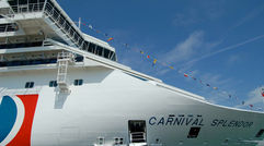 The 113,000-gross-ton Carnival Splendor, Carnival's latest cruise ship.