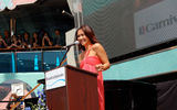 Carnival picked British entertainer Myleene Klass to be the Splendor's godmother.